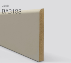 Zócalo prepintado Blanco BA3188  12x 90mmx 3.66 mts
